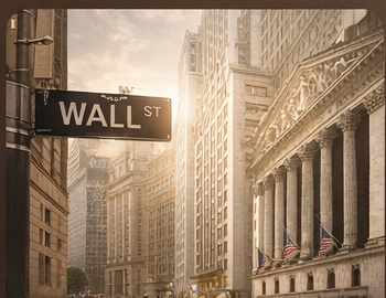 CGI-inspired Wall Street streetscape